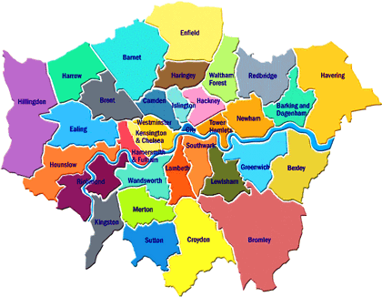 London Boroughs Map